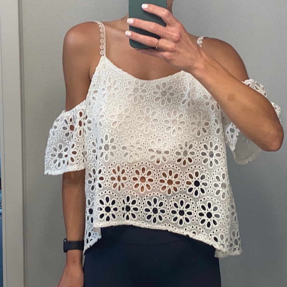 White crochet top